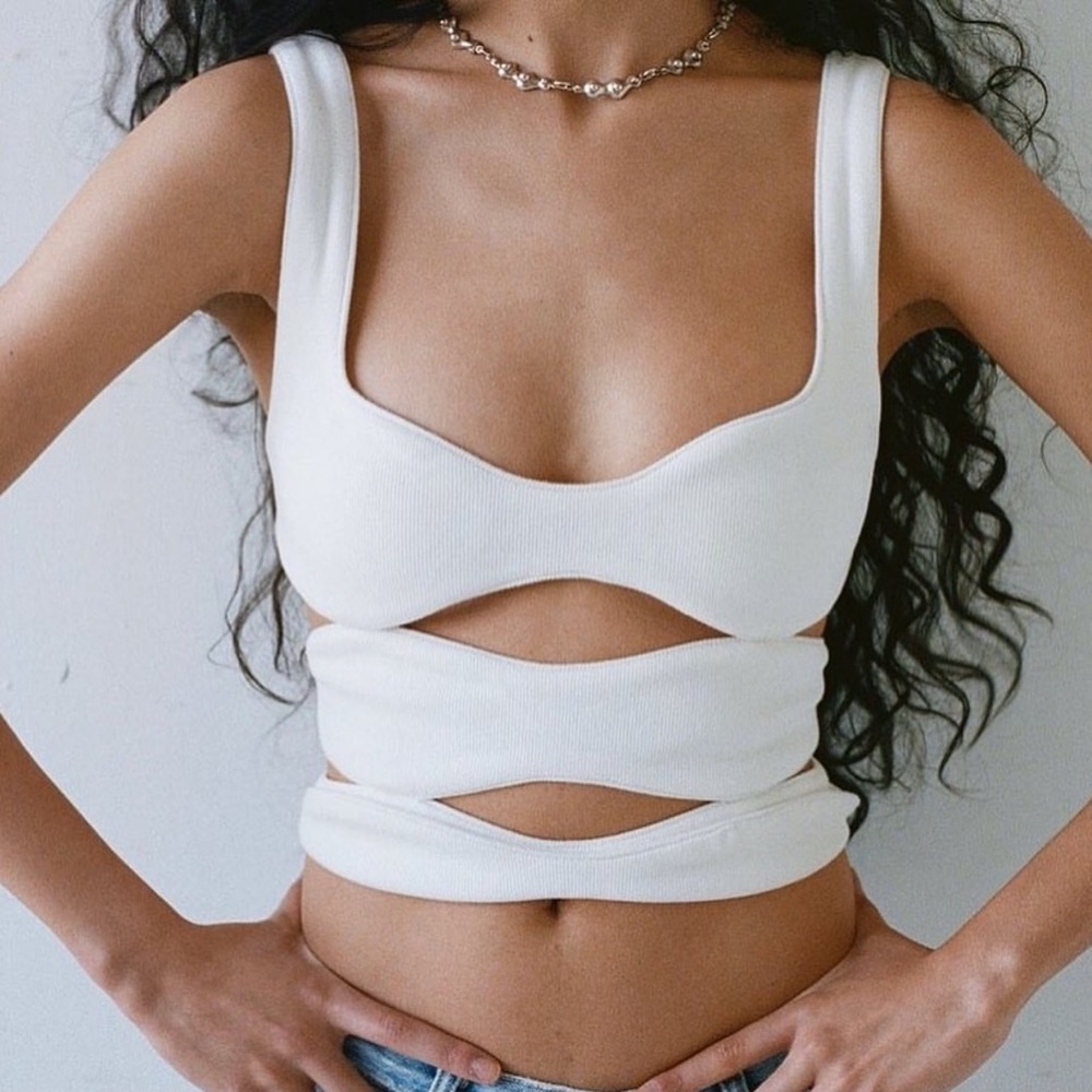 Tyler McGillivary Womens XL Ginny Cutout Top White Summer Bridal